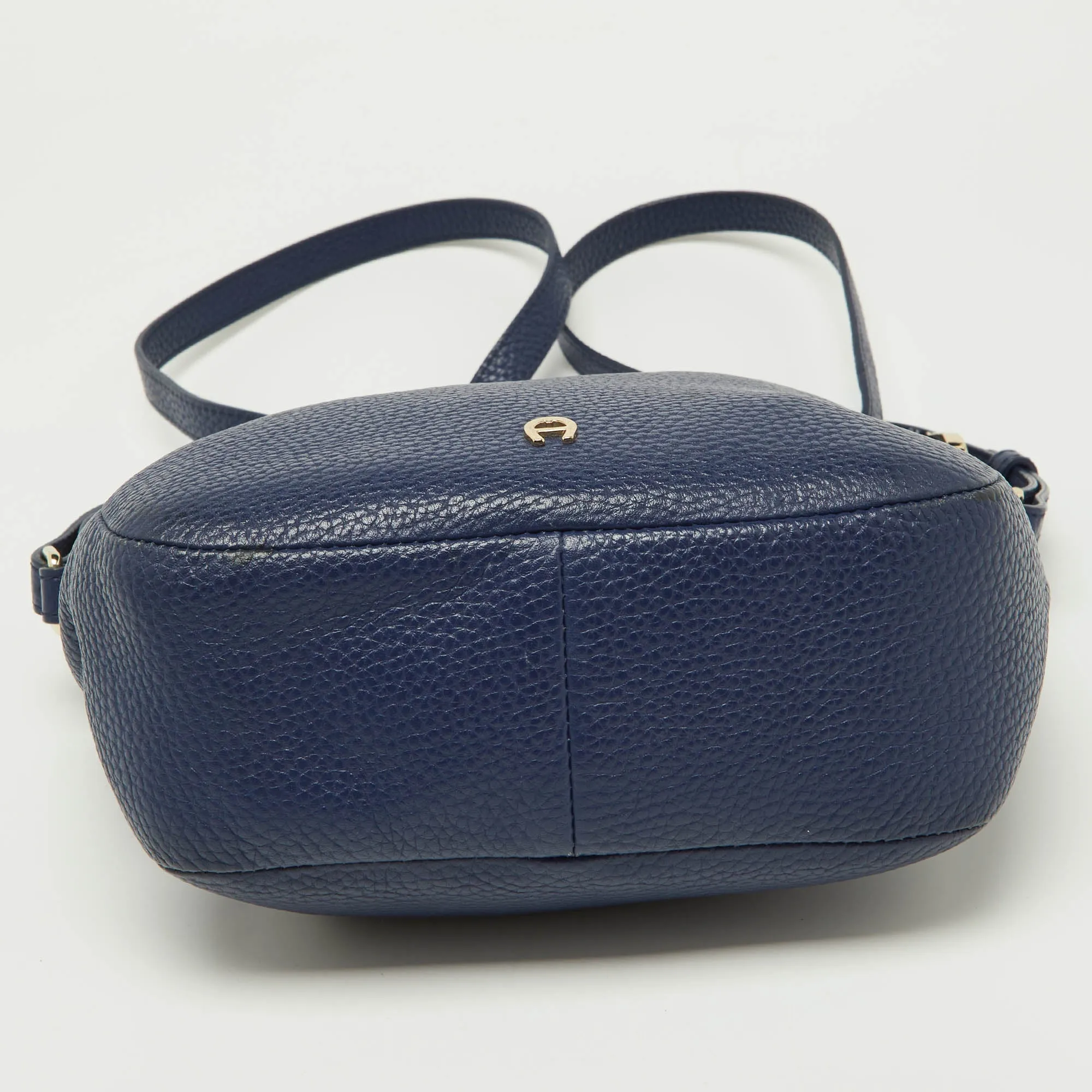 AIGNER Blue Leather Crossbody Bag