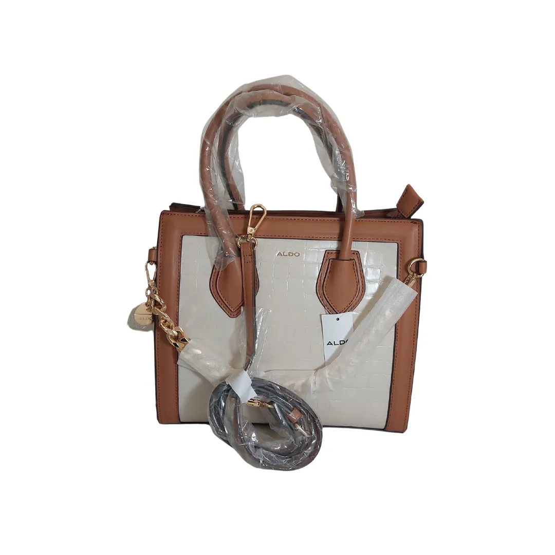 Aldo Cream & Tan 'Cadoa" Satchel | Brand New |