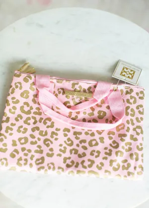 All The Things Blush Leopard Zipper Pouch - FINAL SALE