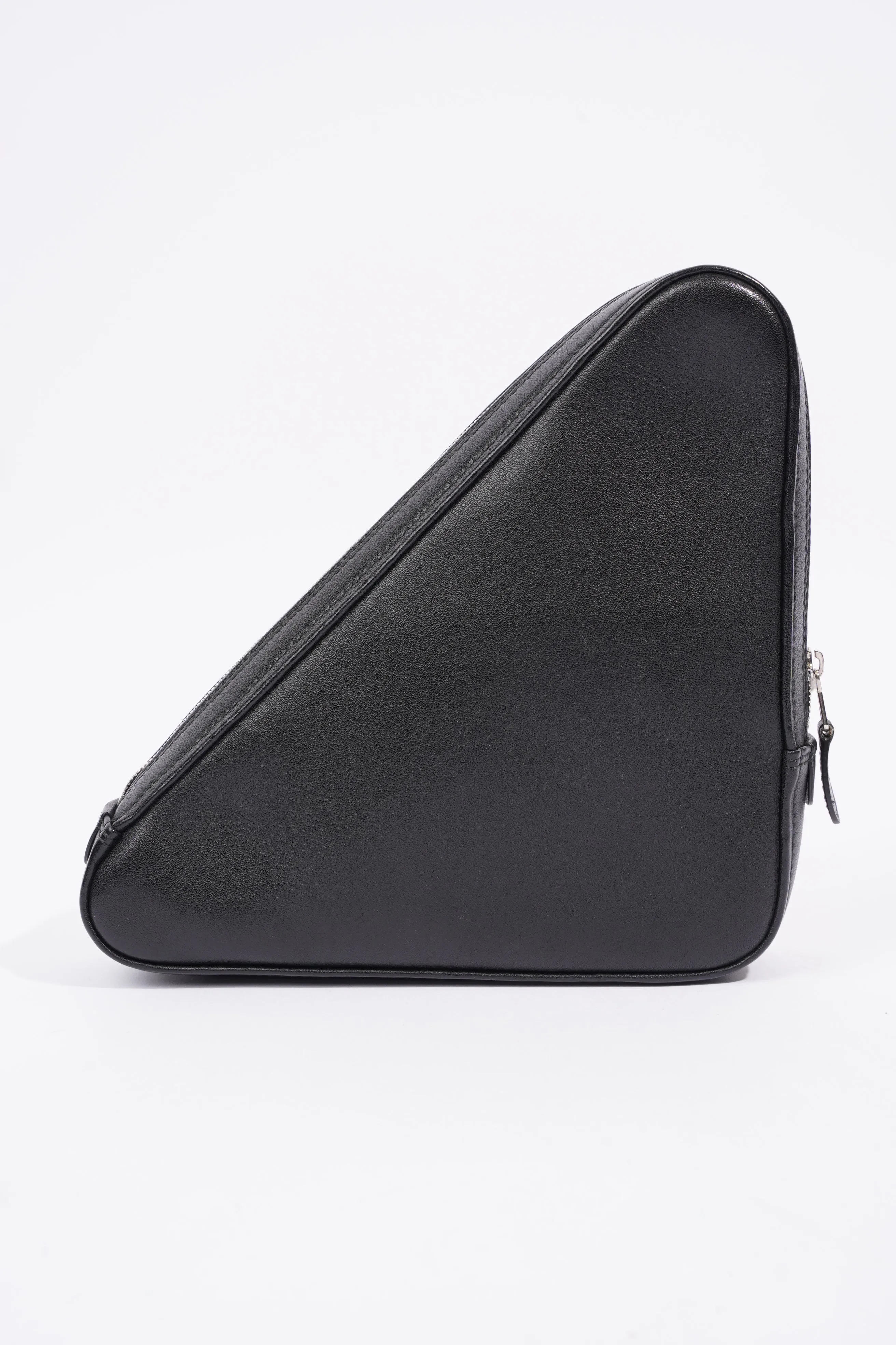 Balenciaga Triangle Pouch Black Leather Medium