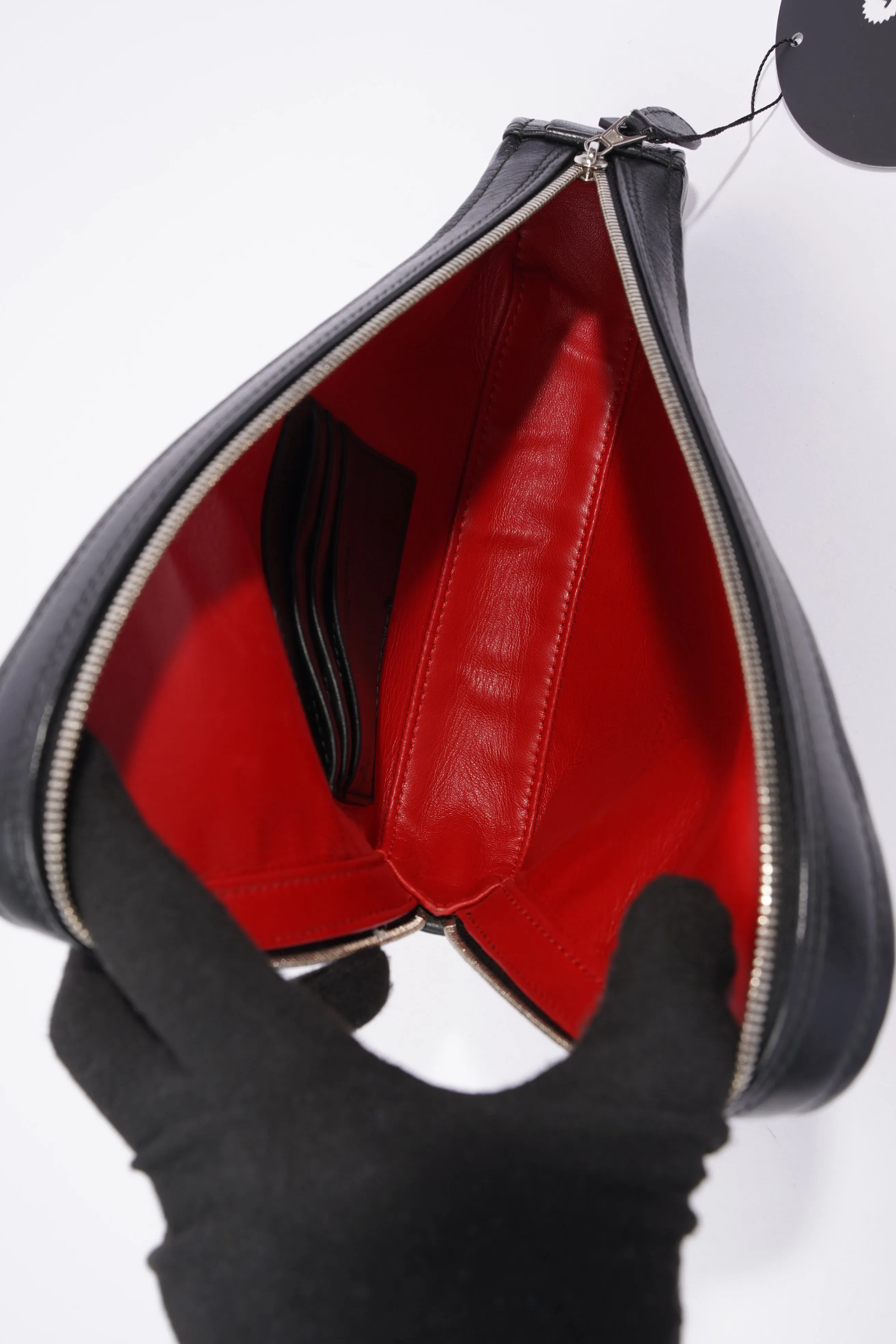 Balenciaga Triangle Pouch Black Leather Medium