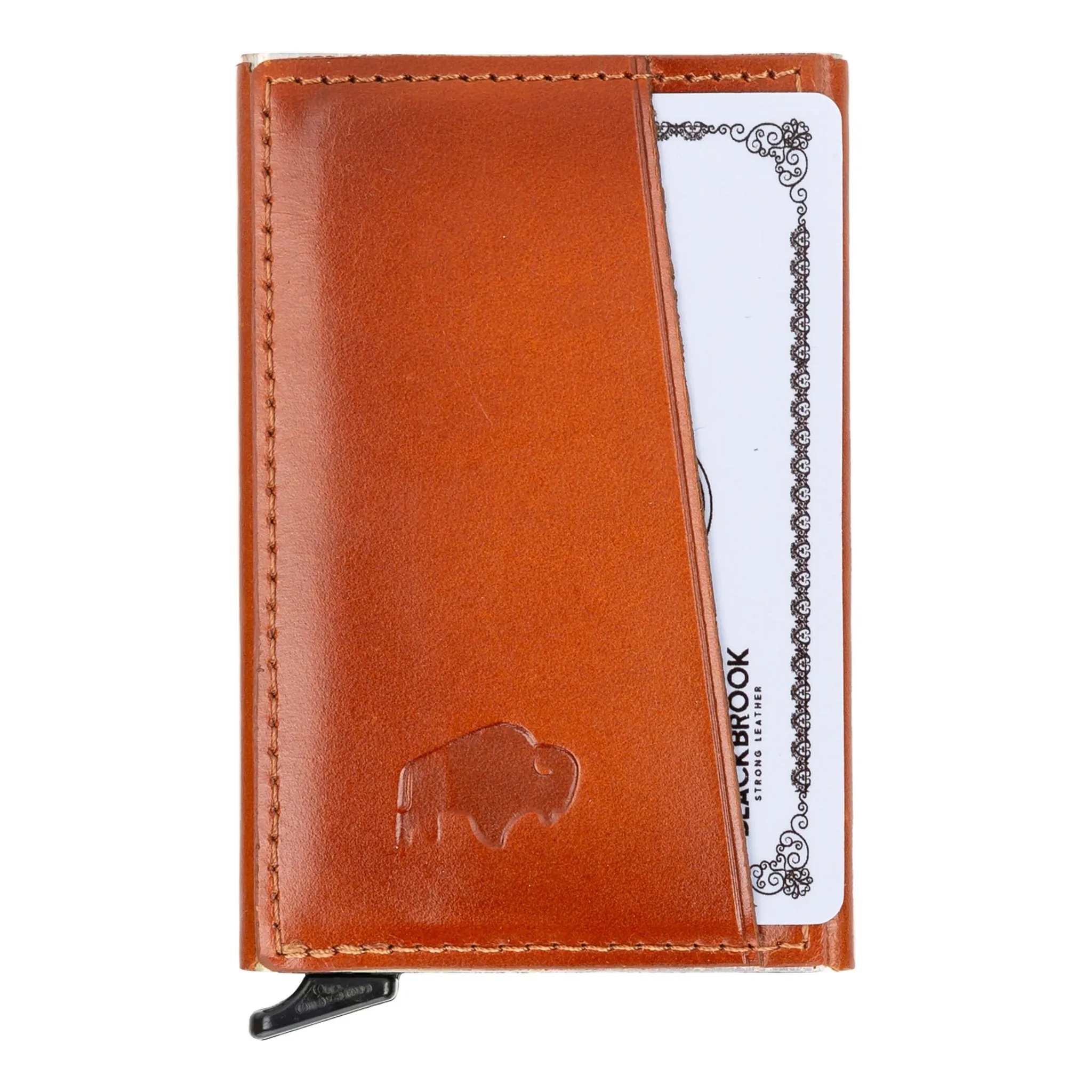 Bond Slim Card Holder Wallet with RFID, Burnished Tan