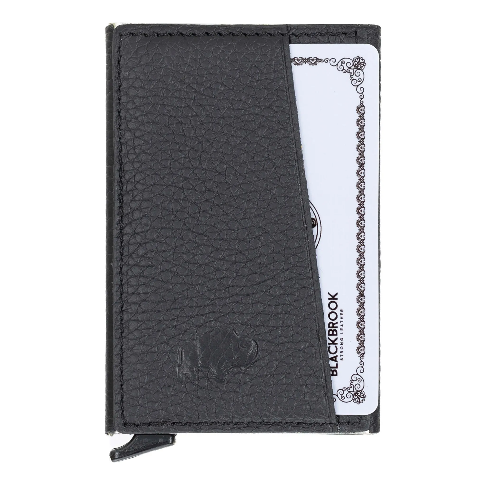 Bond Slim Card Holder Wallet with RFID, Pebble Black