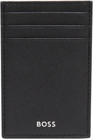 Boss Zair Vertical Card Holder In Black For Men