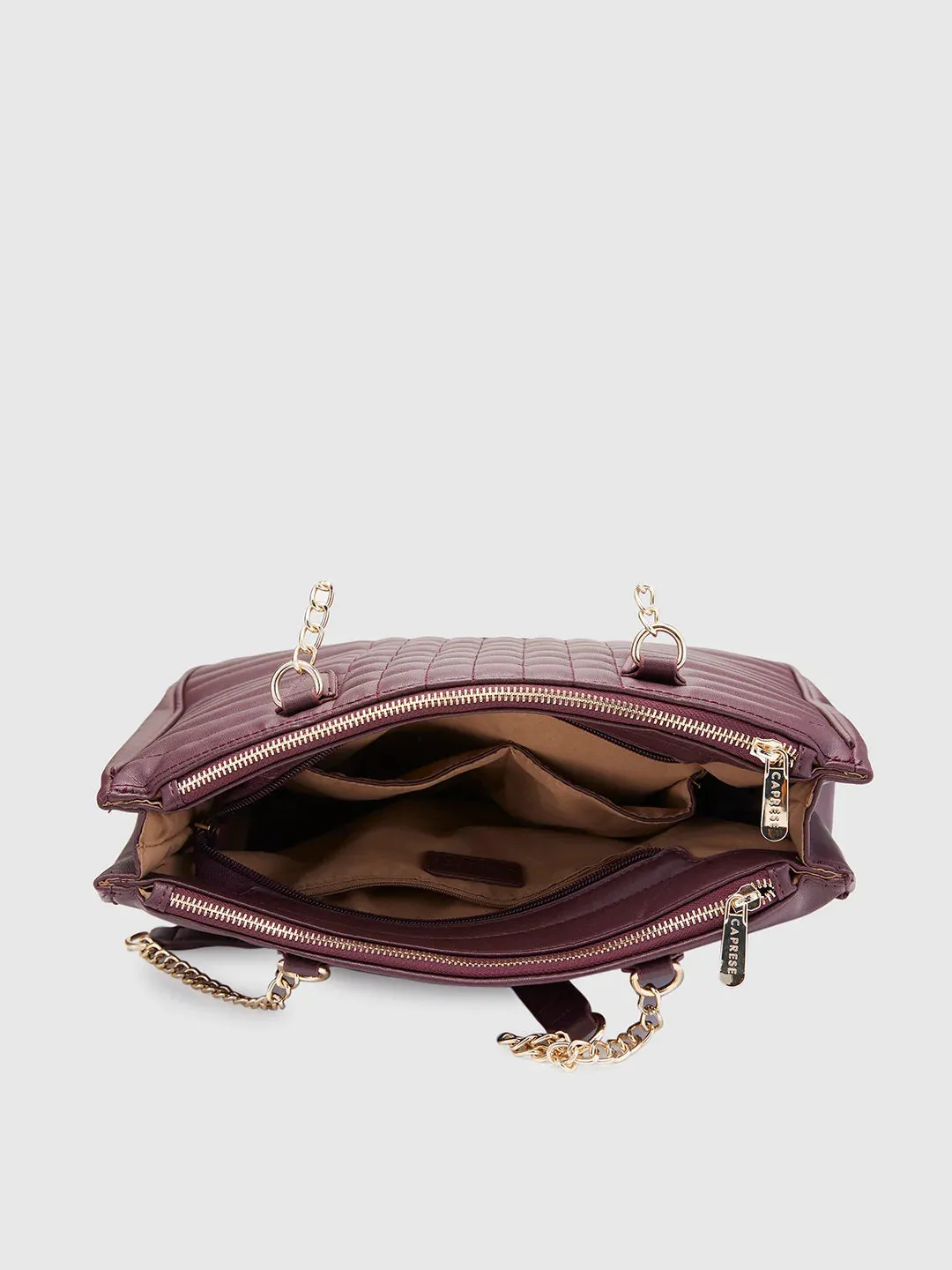 Caprese Maxim Satchel Large Maroon