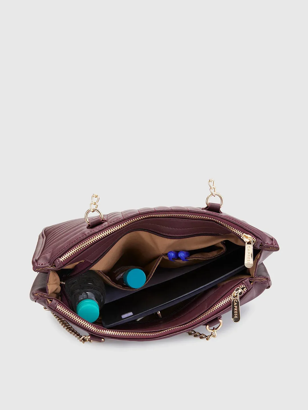 Caprese Maxim Satchel Large Maroon