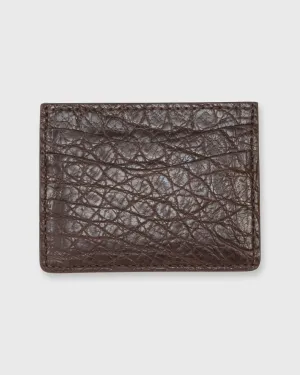 Card Holder in Chocolate Matte Alligator