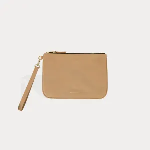 Carryall Zip Pouch - Tan/Gold