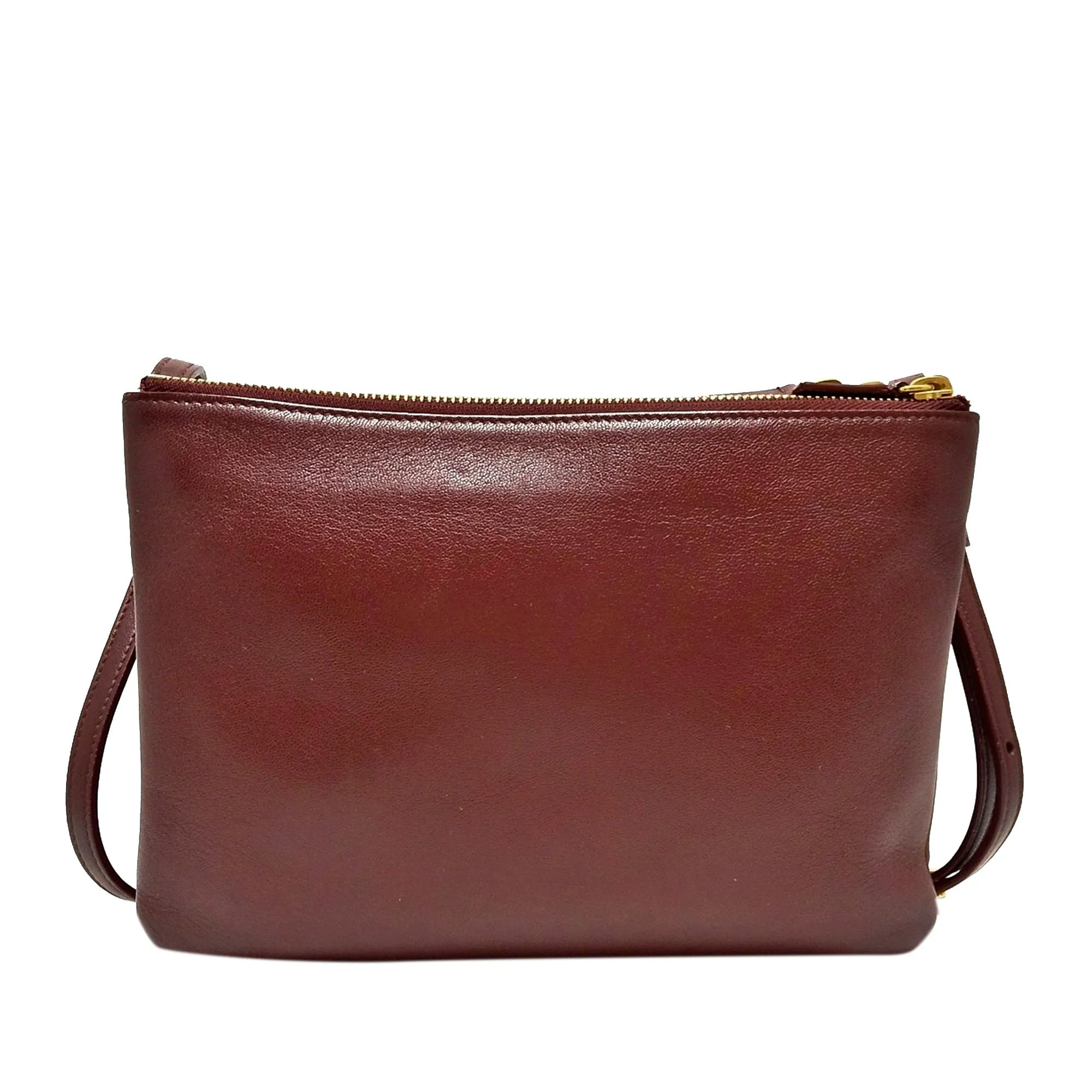 Celine Trio Leather Crossbody Bag Red