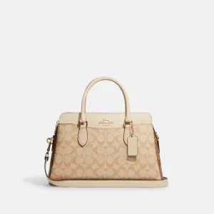 Coach Darcie Carryall in Blocked Signature Canvas Light Khaki Multi