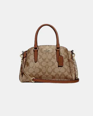 Coach Margot Carryall Signature Khaki Saddle