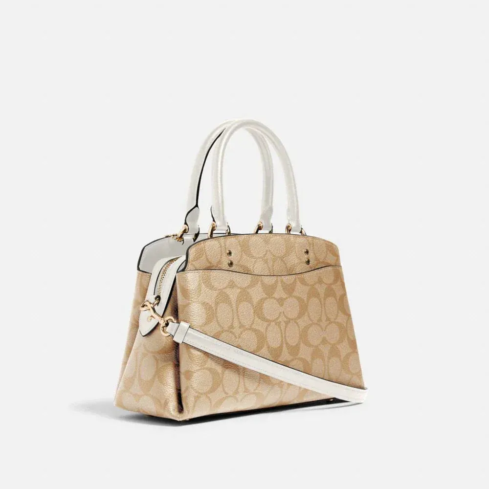 Coach Mini Lillie Carryall In Signature Canvas