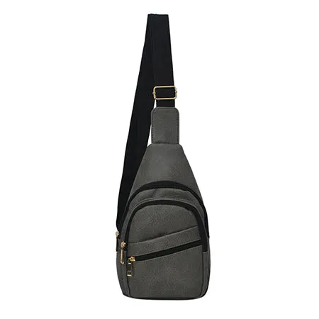 Dark Gray NGIL Faux Leather Sling Bag