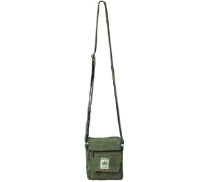 Hemp Purse, Green CrossBody Bag, Vegan Market Bag, Zipper Closure