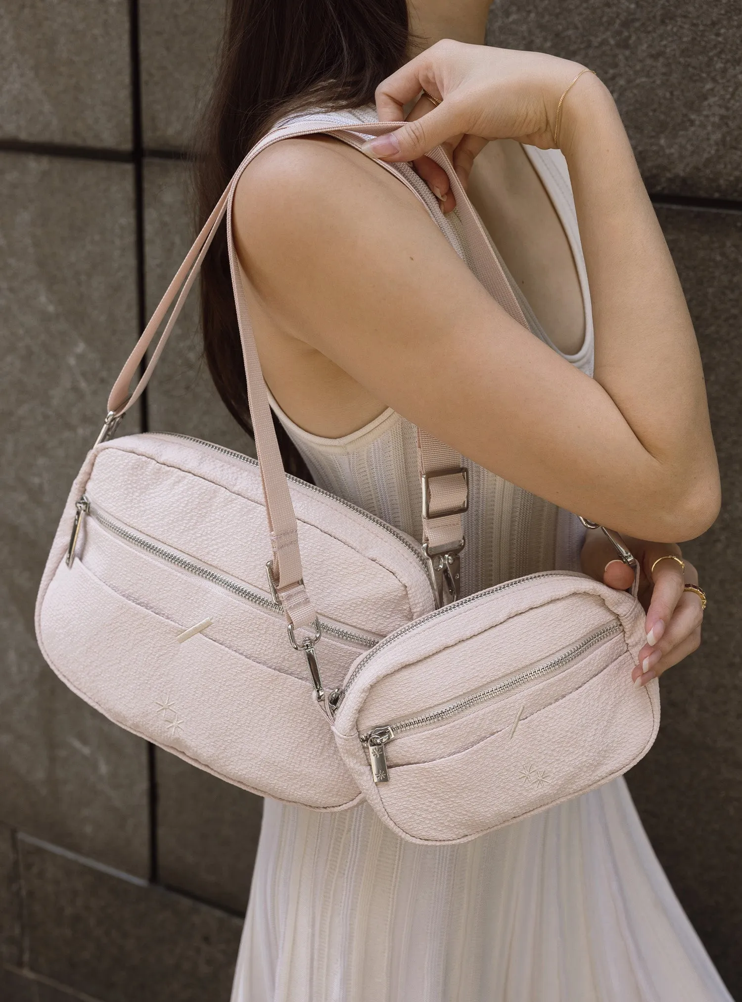 Mini Cruise Crossbody (Seersucker Pearl)