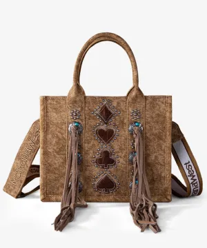 Montana West Concho Fringe Carry Tote