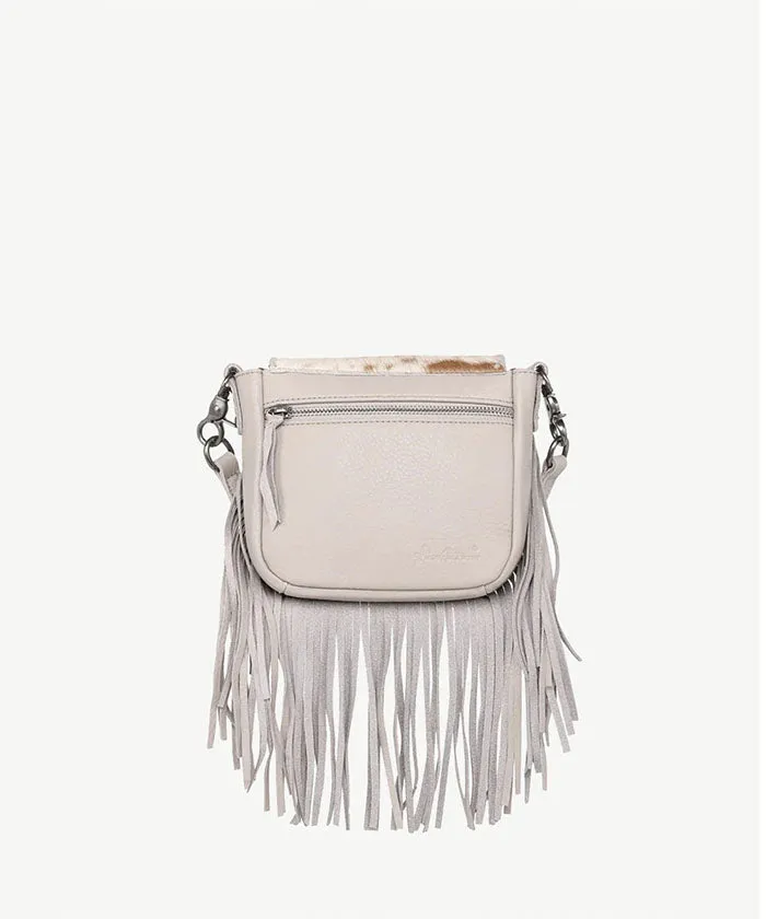 Montana West Genuine Leather Hair-On Fringe Crossbody Bag