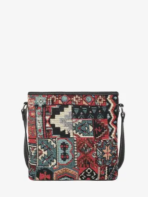 Montana West Western Pattern Print Canvas Crossbody