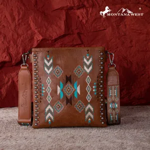 MW1245G-9360  Montana West Embroidered Collection Concealed Carry Crossbody