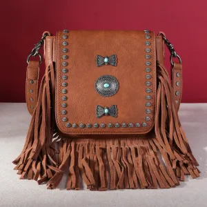 MW1270-8360   Montana West Fringe Mariposa Concho Collection Crossbody