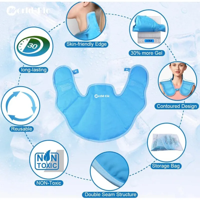 Reusable Gel Ice and Heat Pack for Neck and Shoulder Pain Relief- Dual Fabric Design, Larger Coverage with Enhanced Col | Shopee Singapore