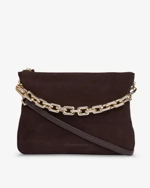 Samantha Crossbody - Chocolate Suede