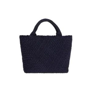 Woven Neoprene Large Tote - Navy